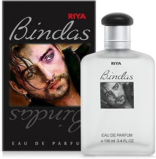 Riyaa BINDAS Perfume for Men - Eau De Parfum with Long Lasting Fragrance - Aromatic Woody Spicy Scent - Scent of Swag - Fragrance Spray - Men Perfume - 100 ml