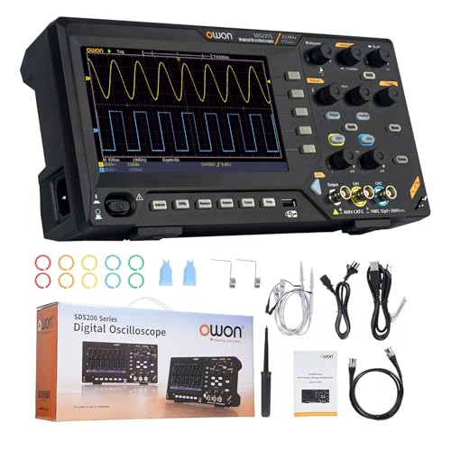 OWON SDS220S Digital Oscilloscope 200 Bandwidth 2-Channel 25MHz Arbitrary Waveform 1GS/s FFT+ 25MHz 14Bit Signal Generator