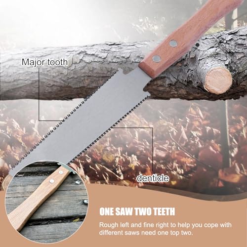 Japanische Handsäge, Zweischneidig Leichte Zugsäge 6-Zoll, SK-5 Stahl Holzsäge 11/17 TPI Japanische Säge Feinsäge Zugsäge für Holzbearbeitung & Heimwerker