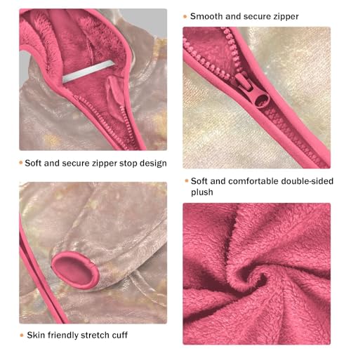 GuoChe Luxury Dusty Rose Gold Quartz Boys Fall Fleece Jacket3