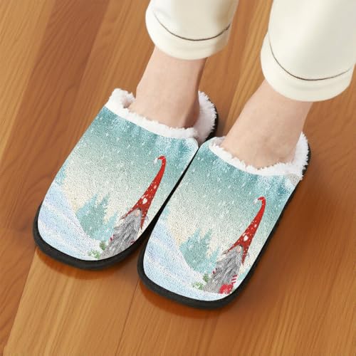 Travel Slippers for Women Men Fuzzy Non Slip Indoor Outdoor Cozy Fluffy Slipper Memory Foam Fleece-Lined Fall Winter Warm Plush Cotton House Shoes Holiday Gifts Pantuflas Para Mujer2