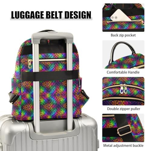Mochila de poliéster ligero S con estampado arcoíris resistente 4