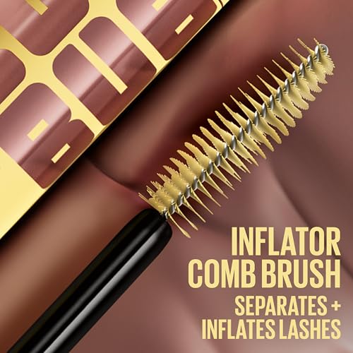 Maybelline New York Maybelline The Colossal Bubble Waterproof Mascara, Buildable Mascara Volume and Length Formula for Bold, Separated Lashes, Very Black, 1 Count