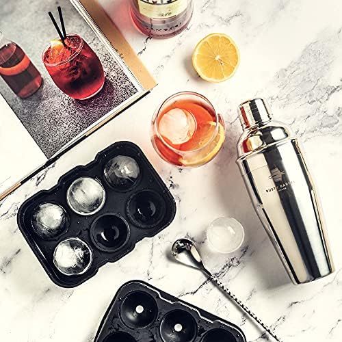 Rusty Barrel Mayfair Cocktail Shaker - Large 750ml Manhattan Style Stainless Steel Shaker with Built-in Strainer & Cocktail Recipe Booklet - Presented in a Gift Box | Beautiful Cocktail Gift Set