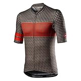 CASTELLI Herren Maison Jersey T-Shirt, Bark Green/Fiery Red, XS