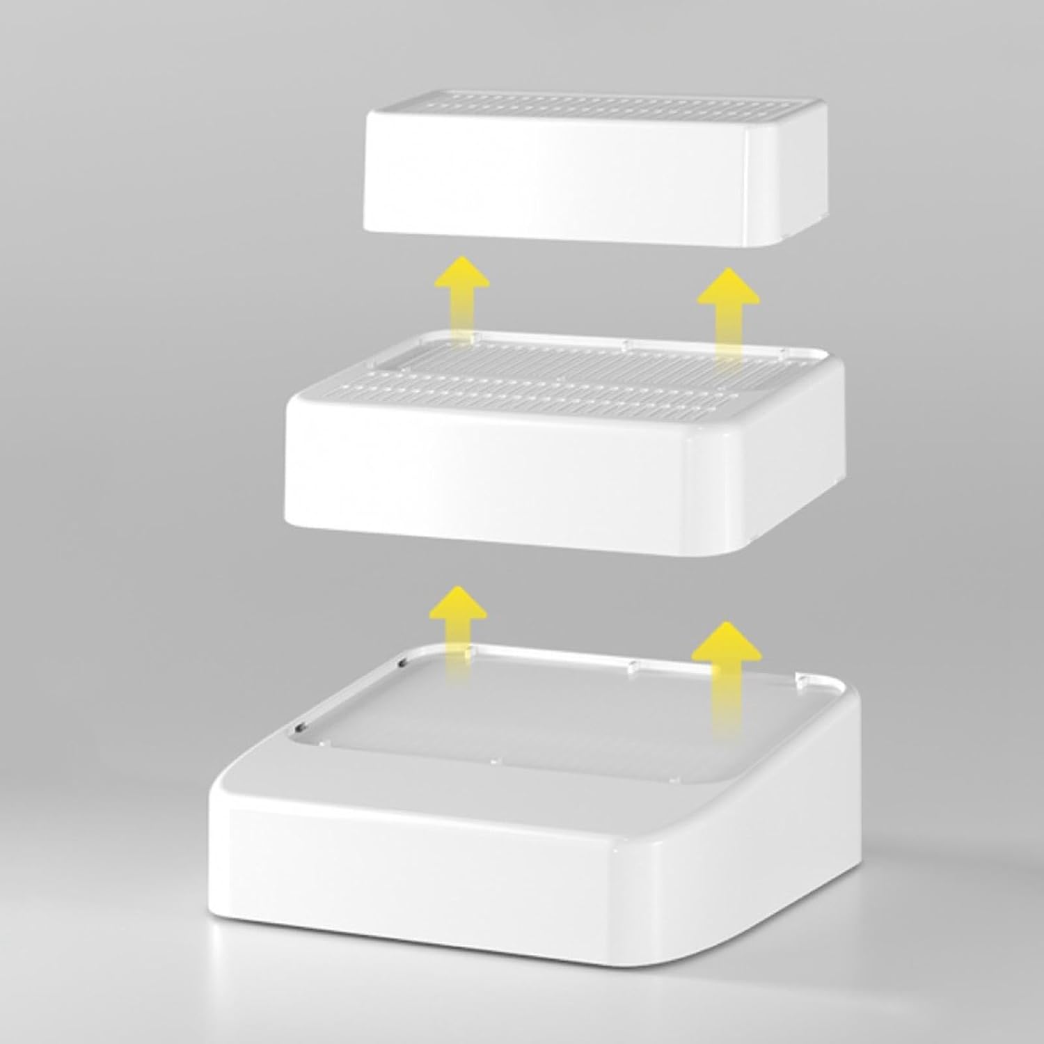 Adjustable 3 Tier Cat Stairs with Design for Small Elderly Cats 11x11x8.5inch Versatile Easy Clean Washable, White