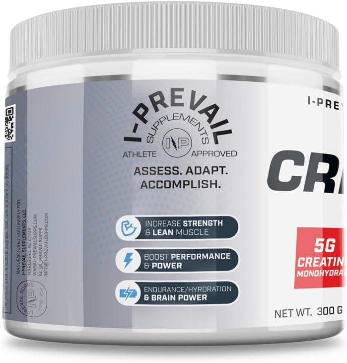 100% Pure Creatine Monohydrate Powder Micronized – No Fillers – No Sodium – No Sugar | 5 Grams per Serving | 300 Grams – 60 Servings