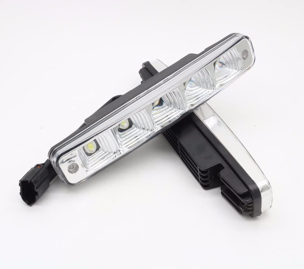 Luz de señal de Giro Impermeable DRL Coche Luz Diurna E4-Mark 12V 10W Super Brillante 5 E4 Carcasa De Aluminio 2pcs Auto Luces Giro Indicadoras