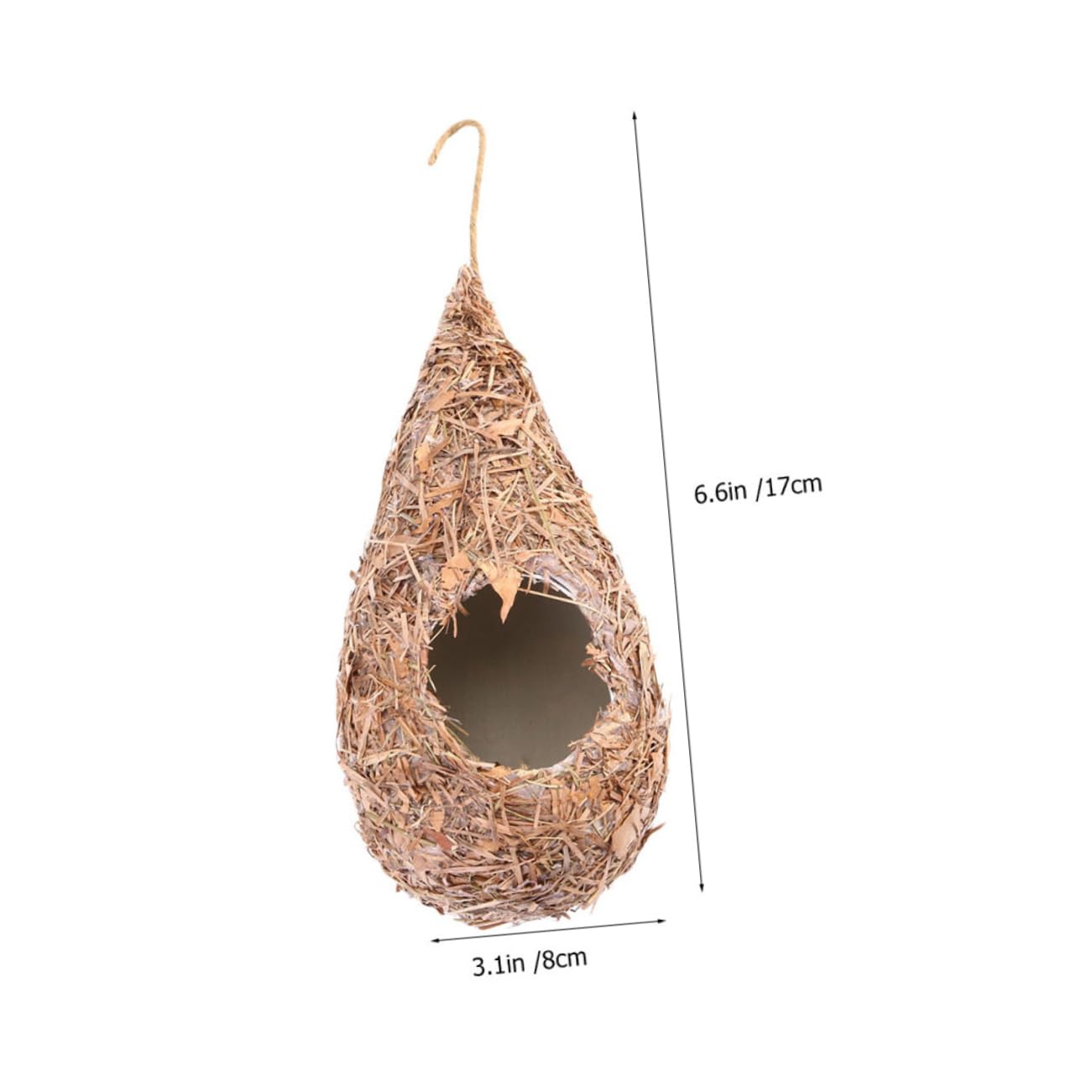Toddmomy 5pcs Handwoven Straw Bird House Outdoor Hanging Nest for Bird Breeding Rustic Decor for Home Garden Porch Easy to Hang Provides Shelter from Elements