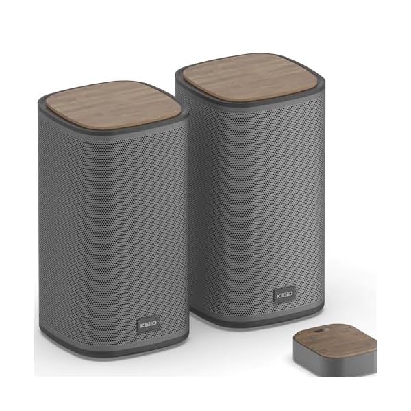 Bluetooth Computer Speakers with Wireless Touch Control Pod for PC Laptop/Desktop Wireless Stereo Gaming Speakers, 4 EQ Modes, Aesthetic Style, 2024 New Model