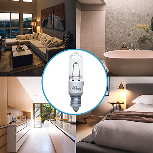 Cmyben (Pack Of 4) T4 Jde11 100W Dimmable Mini Candelabra Base Light Bulb,1600Lm 2700K For Chandeliers, Pendants, Table Lamps, Cabinet Lighting #TOP6