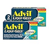 Advil Liqui-Gels minis (Two Pack of 160 Count - 320 Capsules) Pain Reliever / Fever Reducer Liquid Filled Capsules, 200mg Ibuprofen, Easy to Swallow, Temporary Pain Relief