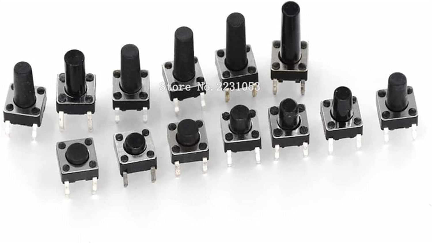 Micro interruptor táctil de 4 pines botón pulsador de 6x6x4.3mm microswitch DIP pack de 100 5