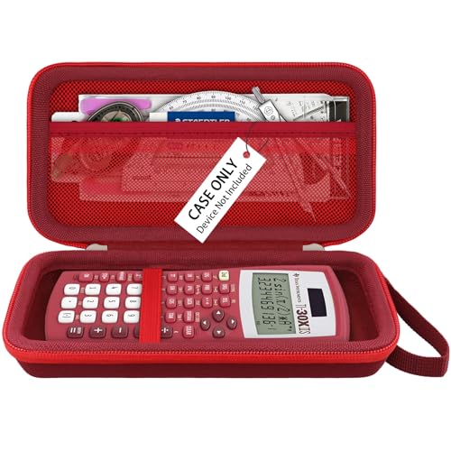 Étui de voyage rigide Khanka pour Texas Instruments TI-30XIIS rouge - 2
