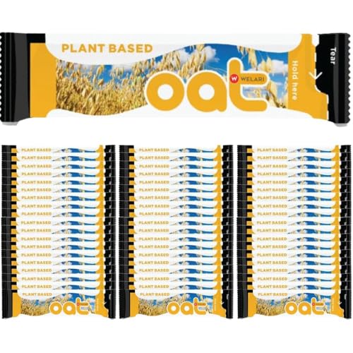 Welari Oat Milk Plant Based Sachet 10ml x 60 Long Life Non Dairy Vegan Wheat Drink Office Hospitality Catering Single Use Stick with Welari Thank You Card | (60pack)