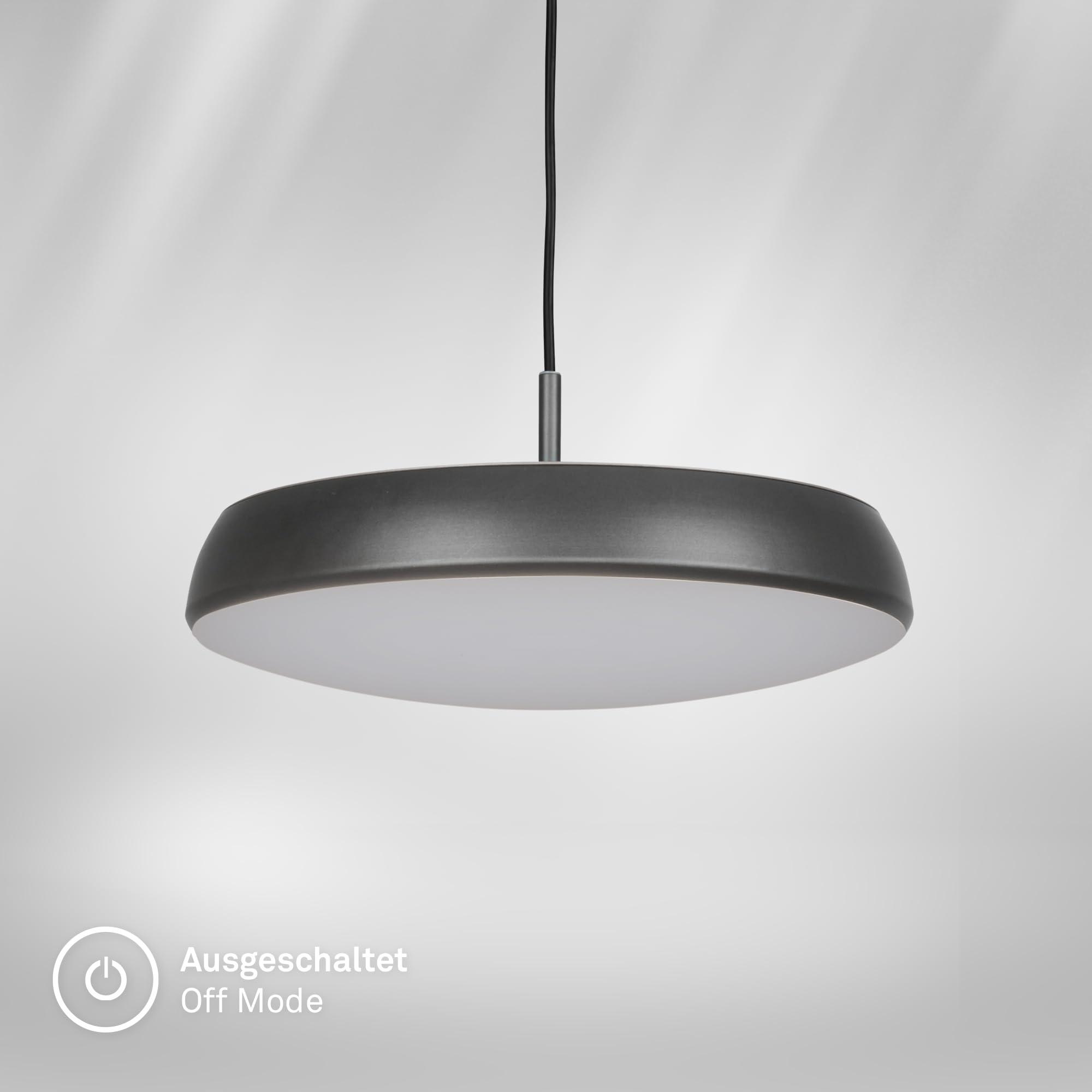 Briloner - Lampadario a sospensione LED con luce bianco caldo, 14,5W, 1800lm, lampadario cucina, camera da letto, soggiorno, cameretta, lampadari moderni, 35 x 120 cm, Bronzo Antracite metallizzato
