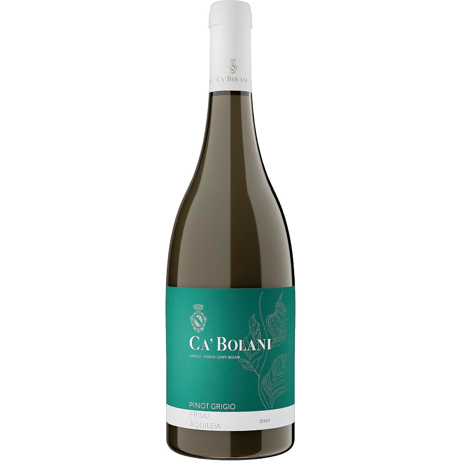 Ca'Bolani Pinot Grigio DOC - Italian Still Dry White Wine - Friuli DOC Aquileia, Italy - 75cl / 750ml, 13% ABV