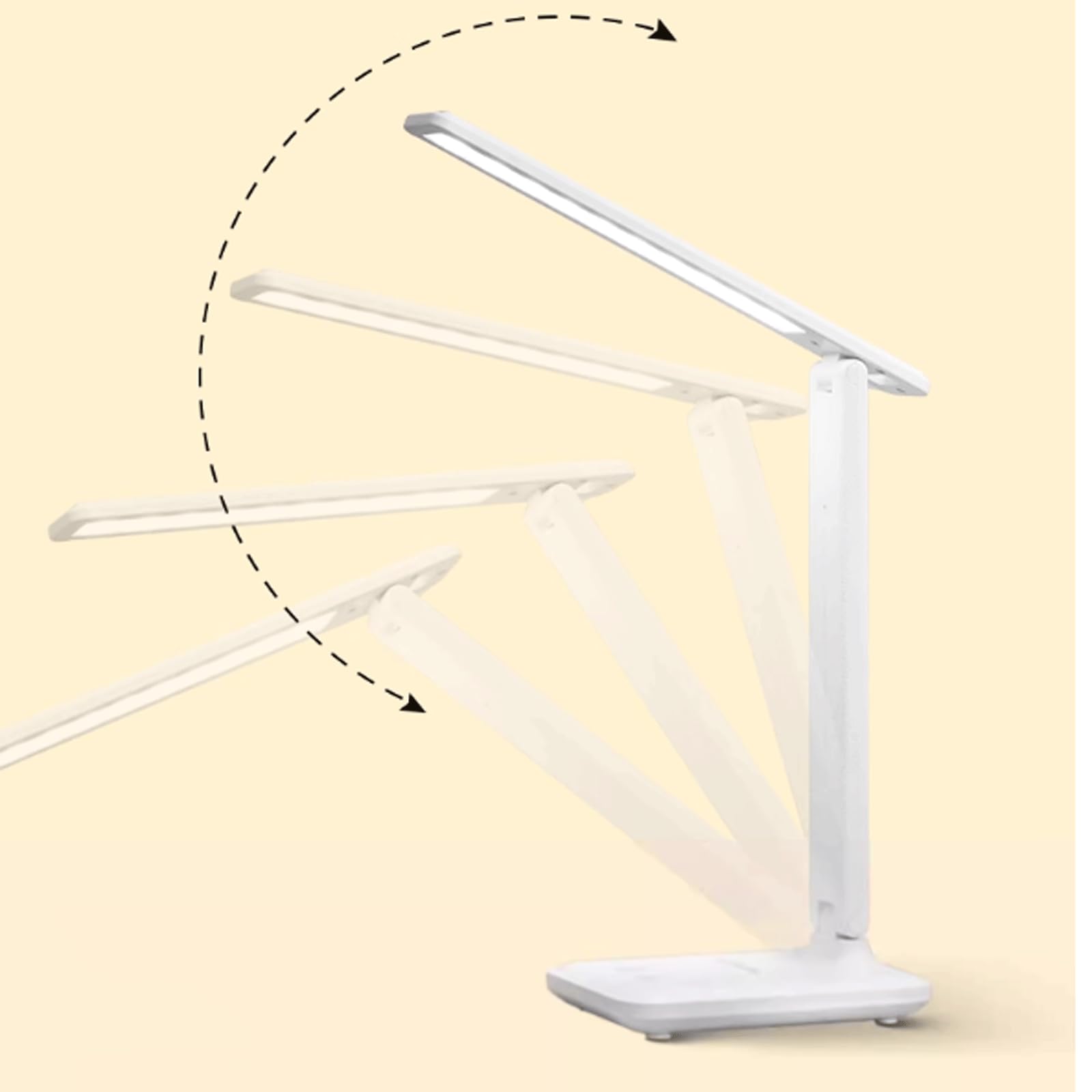 Tischleuchte, LED-Schreibtischlampe, flexible Winkeleinstellung, Aufgabenlampe, 3 Farbmodi, dimmbar, Heimbüro, Schreibtischlampe zum Lesen, Nachttischlampe, Weiß