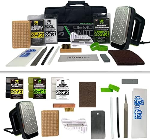 Demon Podium Ski Snowboard Tune Kit with Iron and Premium Universal Wax Kit