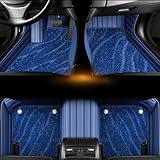 Customized high-end Luxury Double-Layer Thick wear-Resistant Starry Sky Carpet car Floor mat Suitable for 99% Sedan SUV Sports Car Men's Women's Vehicle Pads Mat (Blue+Starry Sky Blanket)