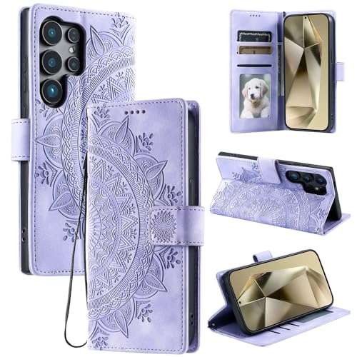 Étui Samsung S23 Ultra violet avec rangement carte et clapet rabat