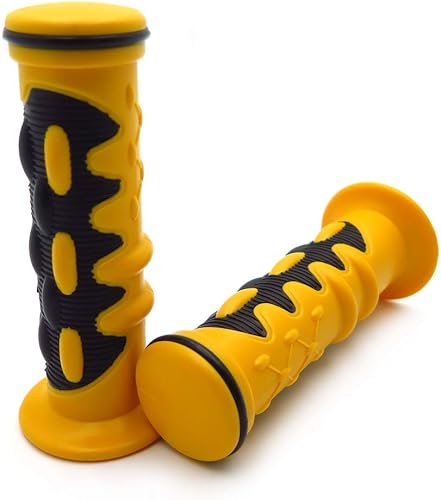 Miniatura 9 de HTTMT XH4089- (Izquierda 78" Derecha1") Universal Amarillo Puños de motocicleta de calavera compatibles con lado izquierdo 0.866 in (78"), lado