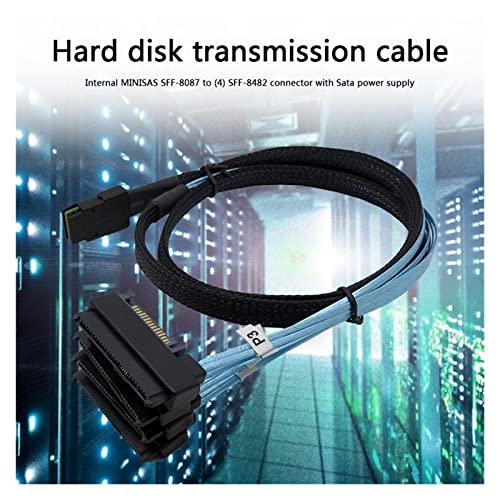 Cable conectores SAS 36-Pin a 4 SAS 29-Pin con alimentación SATA 1m miniatura 2