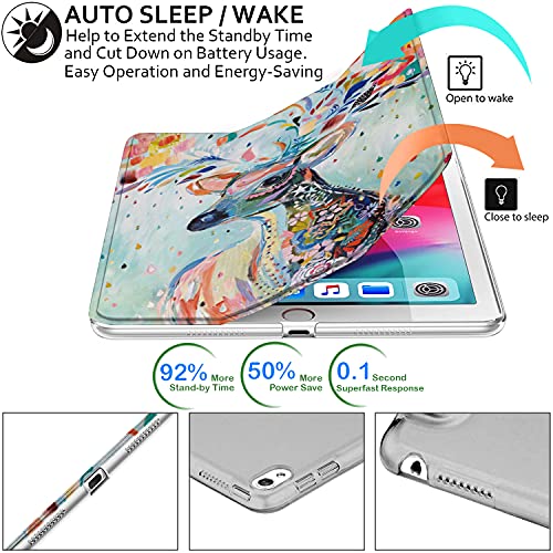 Image of DuraSafe Cases for iPad 10.5 Inch 2017 Air 3 2019 [ PRO 10.5 Air 3rd Gen ] A1701 A2152 A2123 MUUL2HN /A MUUK2HN /A MUUJ2HN /A MQDX2HN /A PrintediPad Cover Translucent Frosted Hard Back - Deer Print