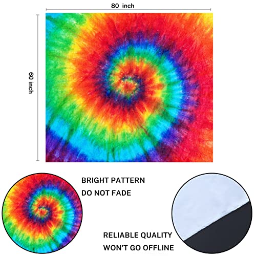 Emvency Tapestry Colorful Rainbow Spiral Tie Dye Pattern Color Dyed Batik Home Decor Wall Hanging For Living Room Bedroom Dorm 60X80 Inches #TOP1