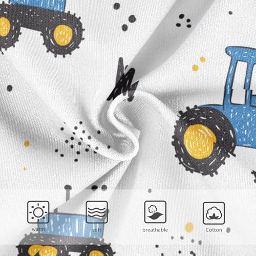 Wusikd Blue Tractor Girls' Underwear Cotton Yellow Girls Briefs Soft Toddler Underwear 2T3