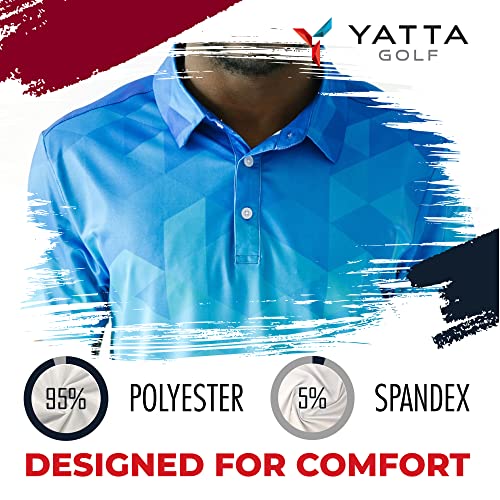Yatta Golf Standout Performance Golf Polo Shirts – Men’s – Baby Fade – 3Xl #TOP4