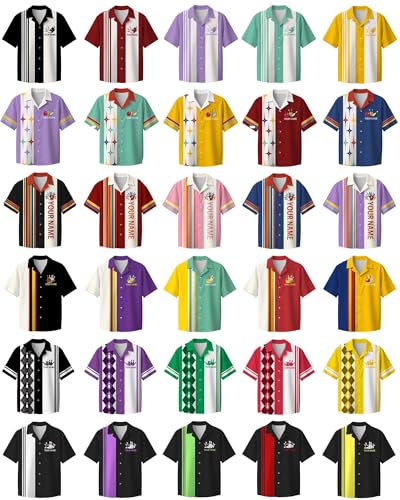 Custom Bowling Shirt for Men Women Personalized Name Bowling Jersey Casual Hawaiian Shirts Customized Retro Polo, S-4XL2