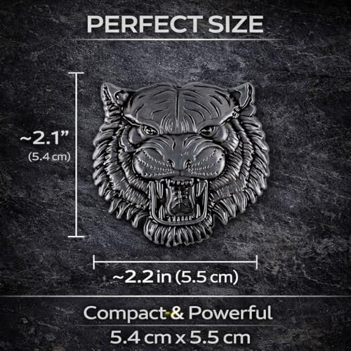 Image of JVCV 3D Metal Tiger Sticker Chrome Logo Decal Emblem Badge for All Cars Bikes Laptops Headphones Helmets Home Office Accessory (Tiger, Silver)