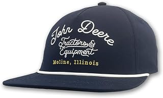 Tractors & Equipment Baseball Cap, Navy Blue, Rope Design, Snapback, Polyester