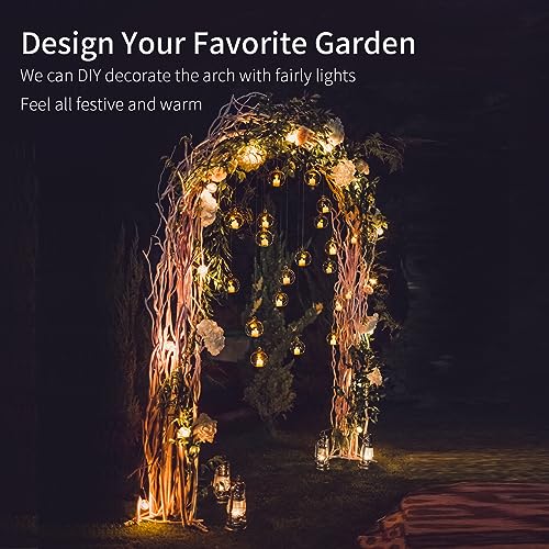 image for Thorise 8.3 Ft H x 4.6 Ft W Metal Pergola Arbor for Various Climbing P