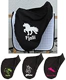 sattelschonbezug dressur Sattelschonbezug mit individueller Beschriftung für alle Englischen Sättel aus Baumwolle - extra groß geschnitten.