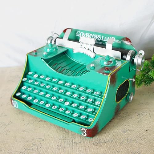 Vintage Manual Typewriter Model - Classic Iron Art Typewriter Keyboard for Home Decor, Photography Props, and Retro Ornaments (Black)