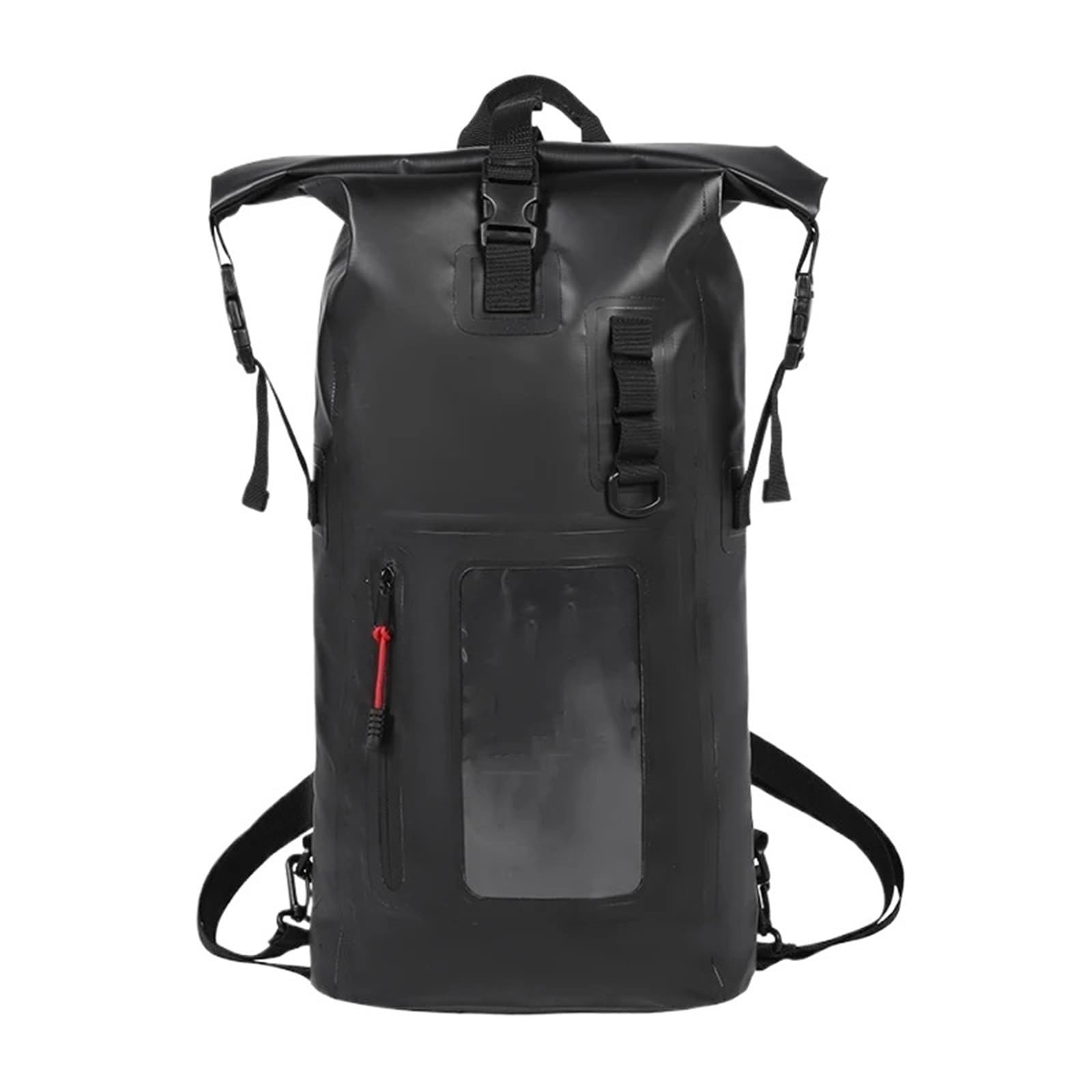 Zaino Stagno Zaino da nuoto da 25L e 30L, in PVC asciutto, impermeabile, con secchiello, grande, for trekking fluviale, rafting, viaggi all'aperto, borsa a mano(30L Black)