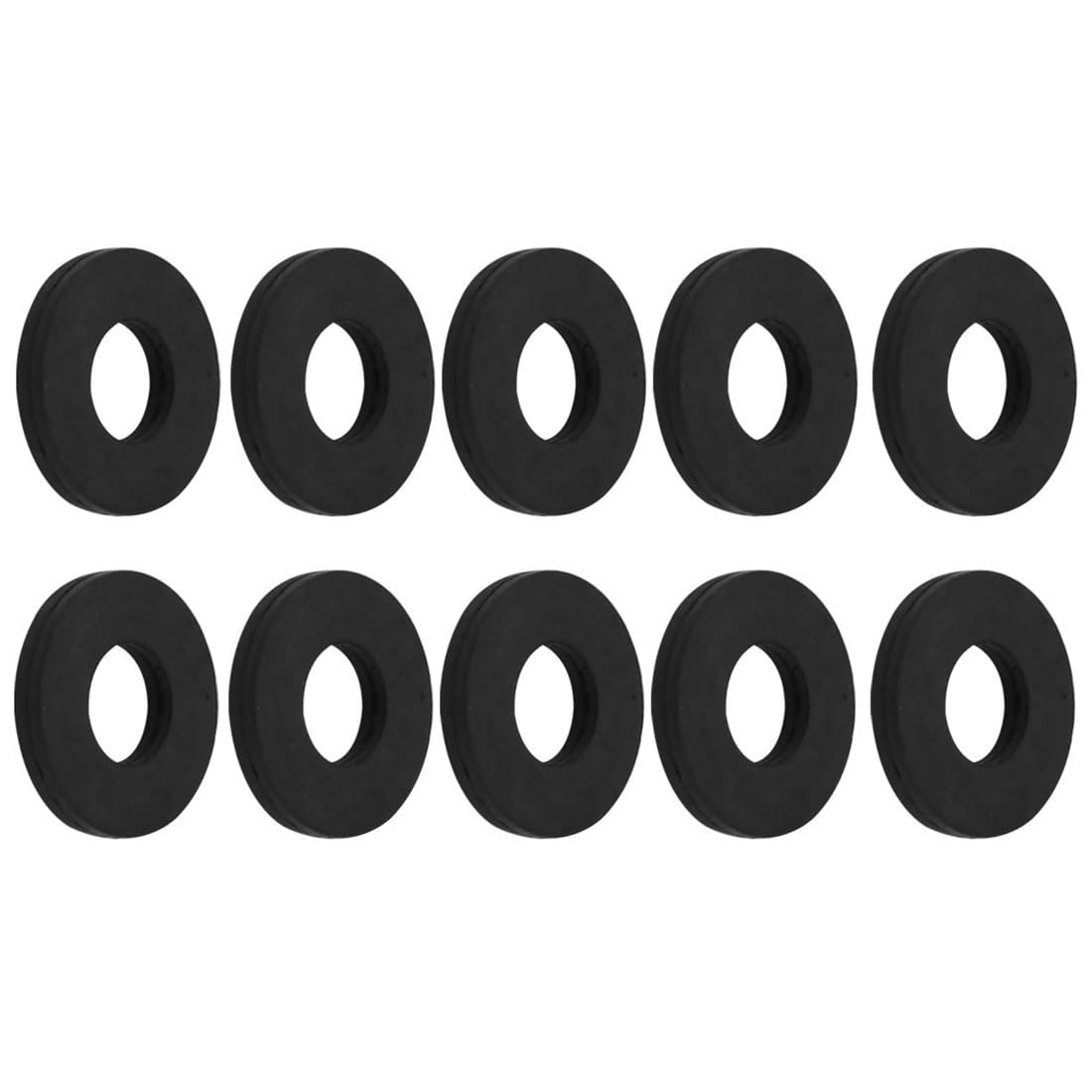 TA-VIGOR 10Pcs Rubber Flat Washers, 22mm OD, 10mm ID, 3mm Thickness, Heavy Duty Black Rubber Grommet Vibration Dampening Sealing Pads for Faucet, Pipe, Water Hose, Bolt Fasteners