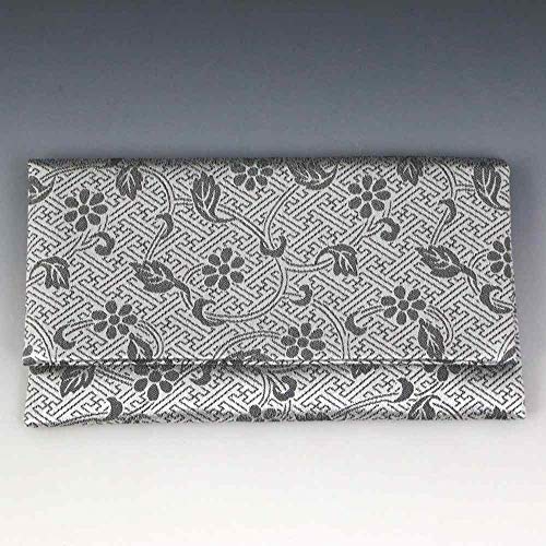 【銀鼠小菊唐花緞子(7)】数珠・念珠入れ 数珠袋 男女兼用 曙唐草緞子 3個までメール便可 …