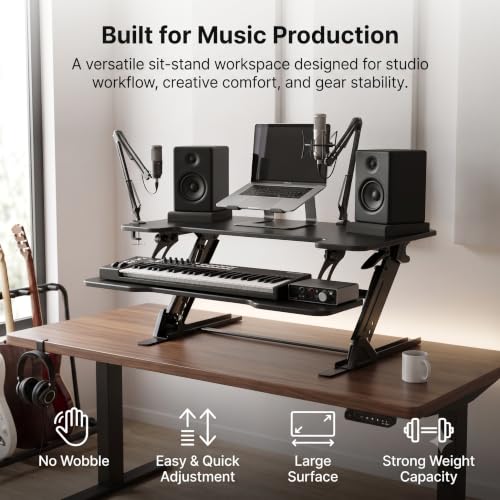 Image of Standing Desk Converter 36 x 24 Inches, Height Adjustable