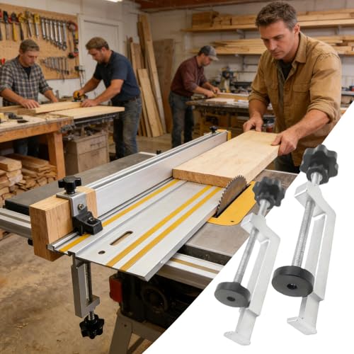 Bride de fixation pour rail de scie fluide et stable pour menuisier