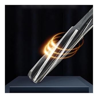 1Pc HSS Reamer Chucking Machining Tool Spiral Flute H7 Straight Shank Diameter 5.5-6.9mm for Metal Steel Hole Drill(5.6mm)