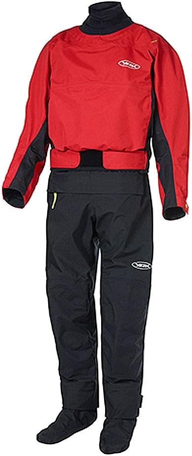 Yak Kayak & Kayaking - Mens Horizon Kayak Drysuit Dry Suit - Red - Easy Stretch Breathable 3 Layer Dry Suit Waterproof