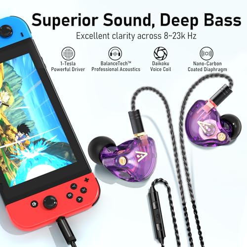 Image of Audiovance Vibes 202M HiFi Wired Earbuds in-Ear Monitor Headphones with Mic