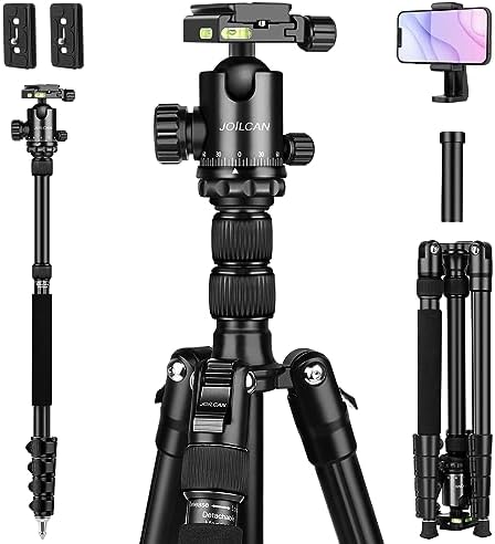 Trépied JOILCAN 165cm Alu Pour Appareil Photo Canon Nikon Sony DSLR