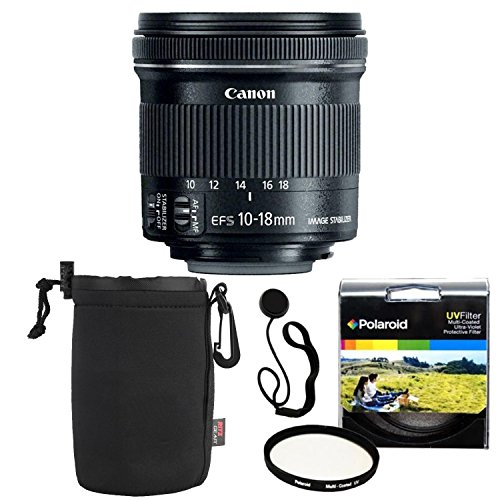 Canon EF-S 10-18mm f/4.5-5.6 is STM Lens + Polaroid 67mm UV Filter +