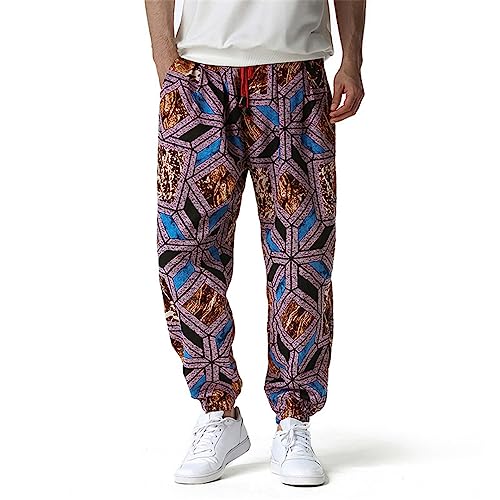 Pantalon de jogging homme ample coton et lin résistant et frais