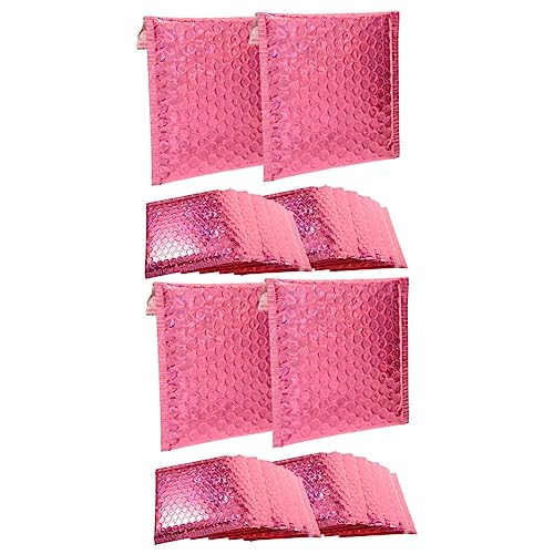 STOBOK Envelopes Bolha Envelopes Coloridos 100 Peças Bolha Colorida Cor Rosada Película De Alumínio