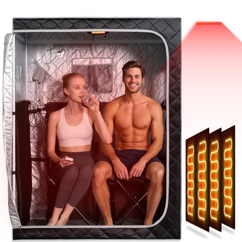 Smartmak Two-Person Infrared Sauna with Red Light Therapy